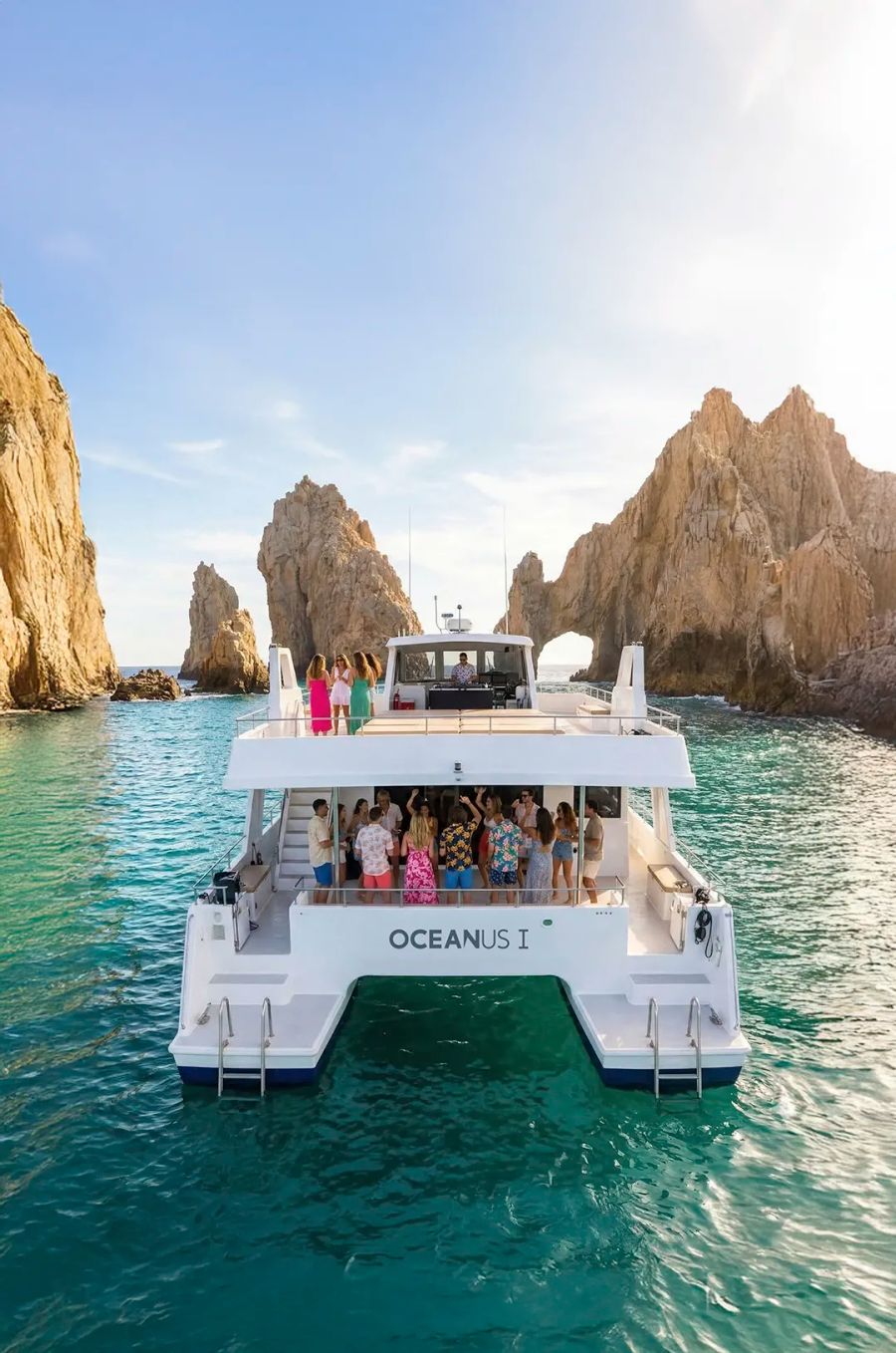 Cabo catamaran cruise at The Arch with Oceanus